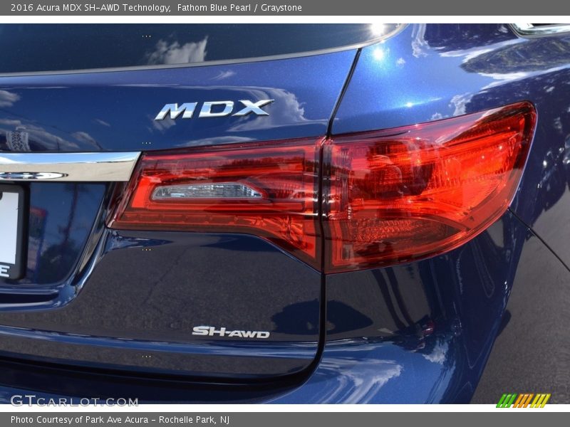 Fathom Blue Pearl / Graystone 2016 Acura MDX SH-AWD Technology