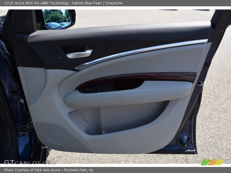 Fathom Blue Pearl / Graystone 2016 Acura MDX SH-AWD Technology