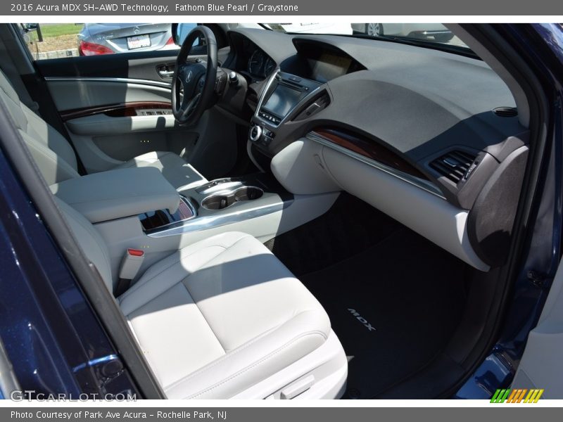 Fathom Blue Pearl / Graystone 2016 Acura MDX SH-AWD Technology
