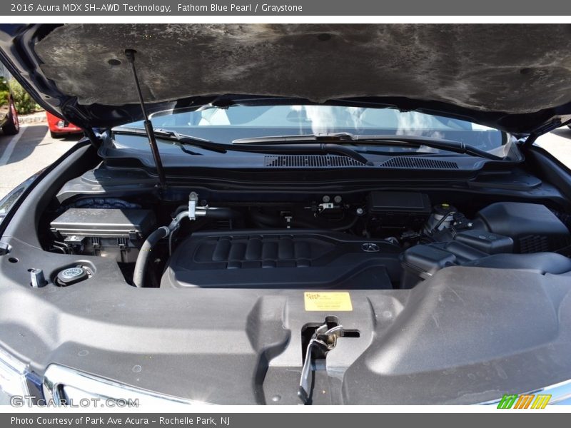Fathom Blue Pearl / Graystone 2016 Acura MDX SH-AWD Technology