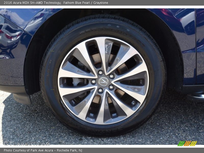 Fathom Blue Pearl / Graystone 2016 Acura MDX SH-AWD Technology