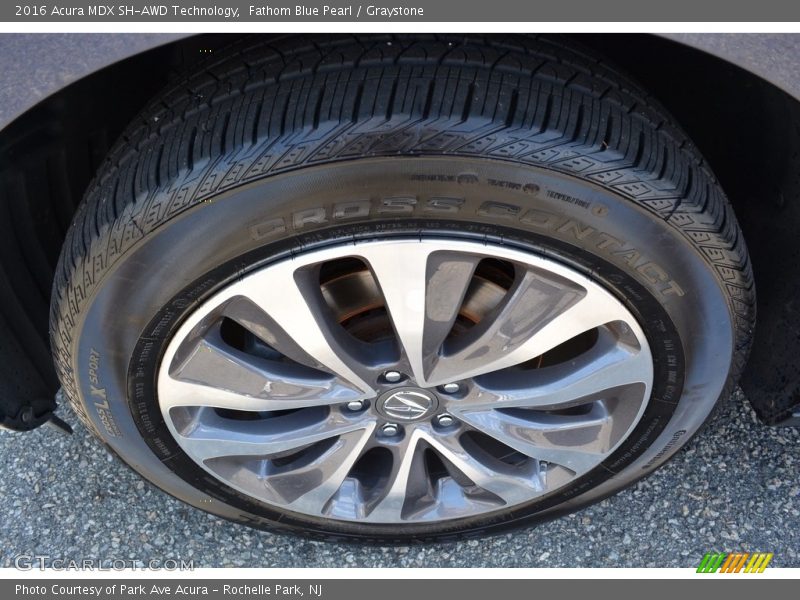 Fathom Blue Pearl / Graystone 2016 Acura MDX SH-AWD Technology