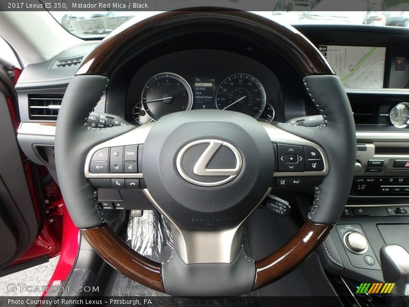 Matador Red Mica / Black 2017 Lexus ES 350