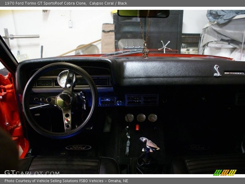 Calypso Coral / Black 1970 Ford Torino GT SportsRoof Cobra Clone