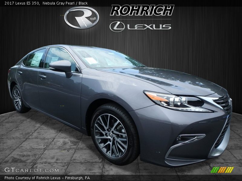 Nebula Gray Pearl / Black 2017 Lexus ES 350