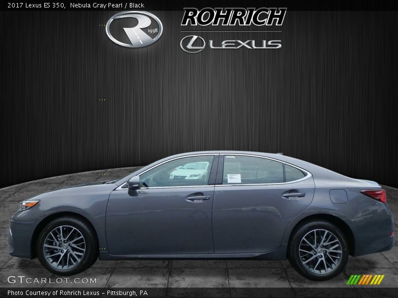 Nebula Gray Pearl / Black 2017 Lexus ES 350