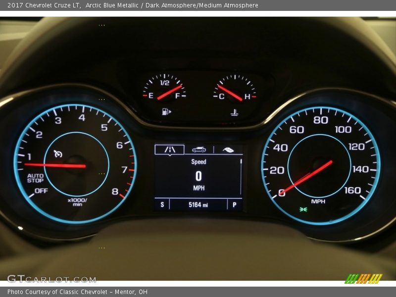 Arctic Blue Metallic / Dark Atmosphere/Medium Atmosphere 2017 Chevrolet Cruze LT