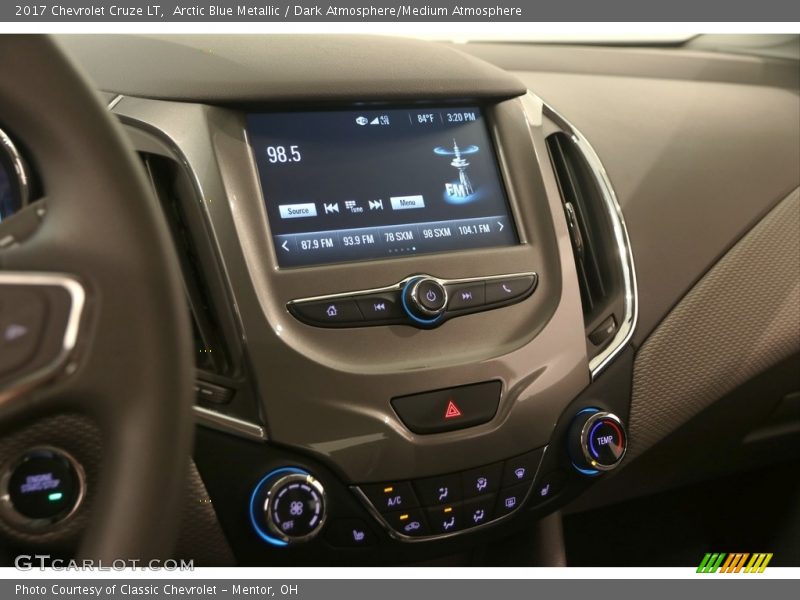 Arctic Blue Metallic / Dark Atmosphere/Medium Atmosphere 2017 Chevrolet Cruze LT