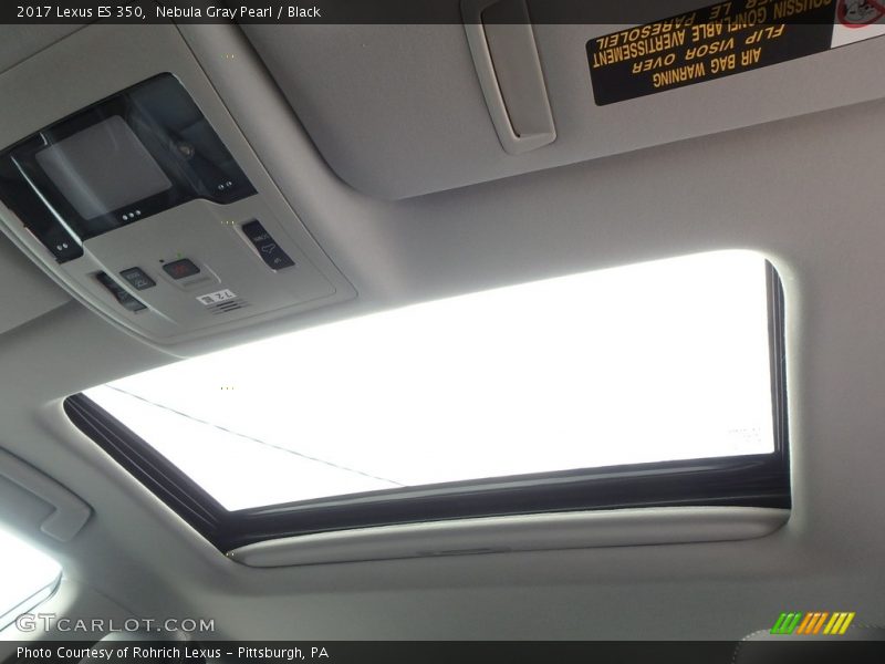 Nebula Gray Pearl / Black 2017 Lexus ES 350