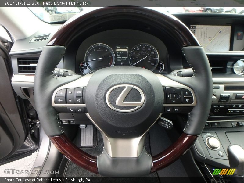 Nebula Gray Pearl / Black 2017 Lexus ES 350