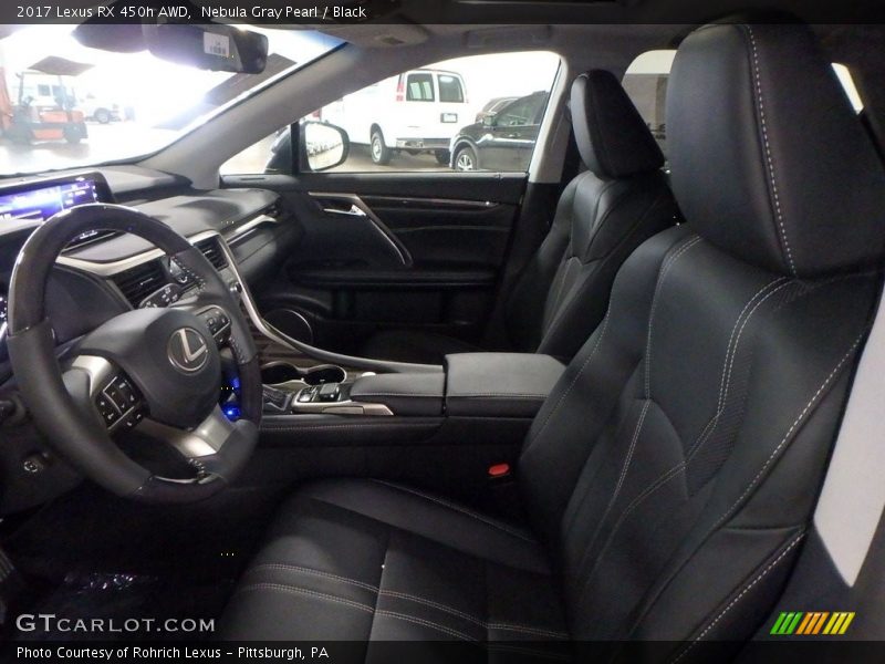 Nebula Gray Pearl / Black 2017 Lexus RX 450h AWD