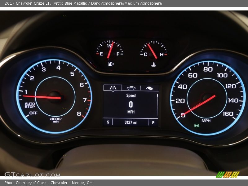 Arctic Blue Metallic / Dark Atmosphere/Medium Atmosphere 2017 Chevrolet Cruze LT