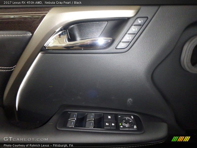 Nebula Gray Pearl / Black 2017 Lexus RX 450h AWD