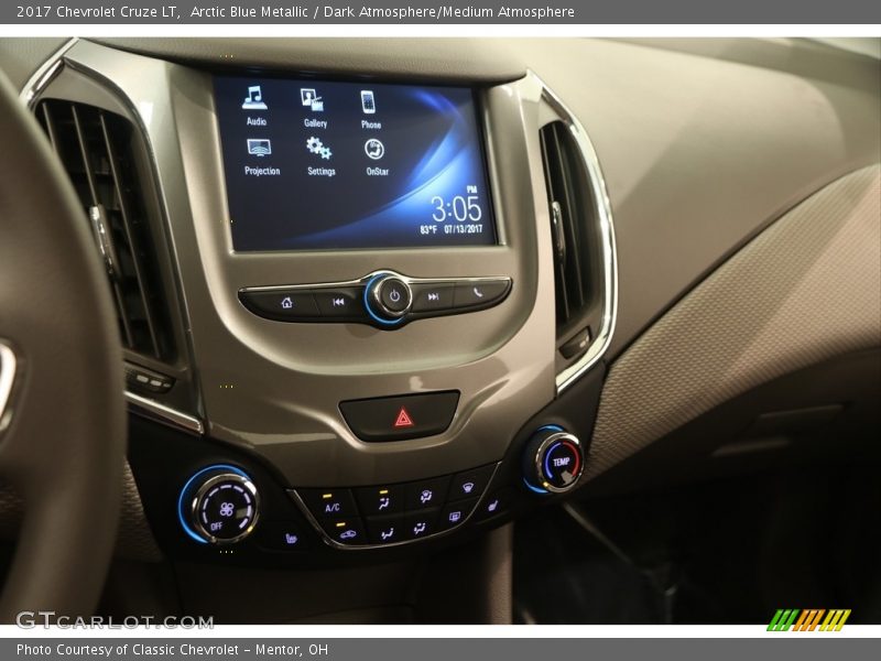 Arctic Blue Metallic / Dark Atmosphere/Medium Atmosphere 2017 Chevrolet Cruze LT