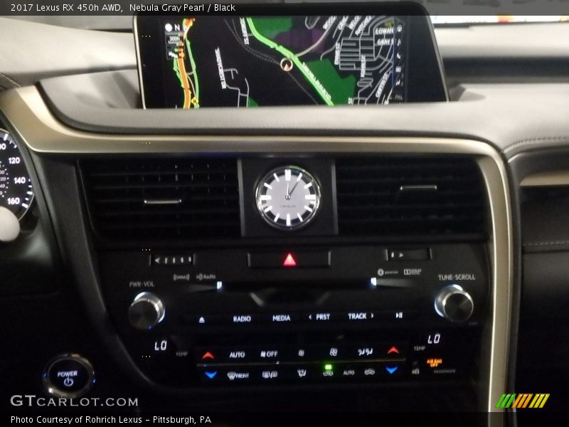 Nebula Gray Pearl / Black 2017 Lexus RX 450h AWD