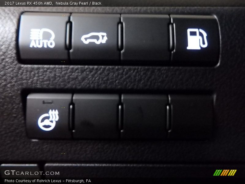 Nebula Gray Pearl / Black 2017 Lexus RX 450h AWD