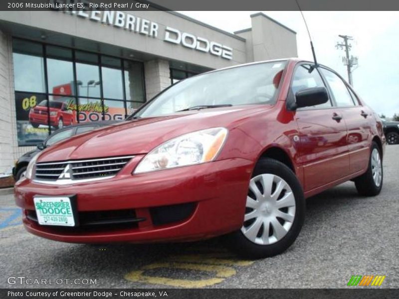 Rio Red Pearl / Gray 2006 Mitsubishi Lancer ES