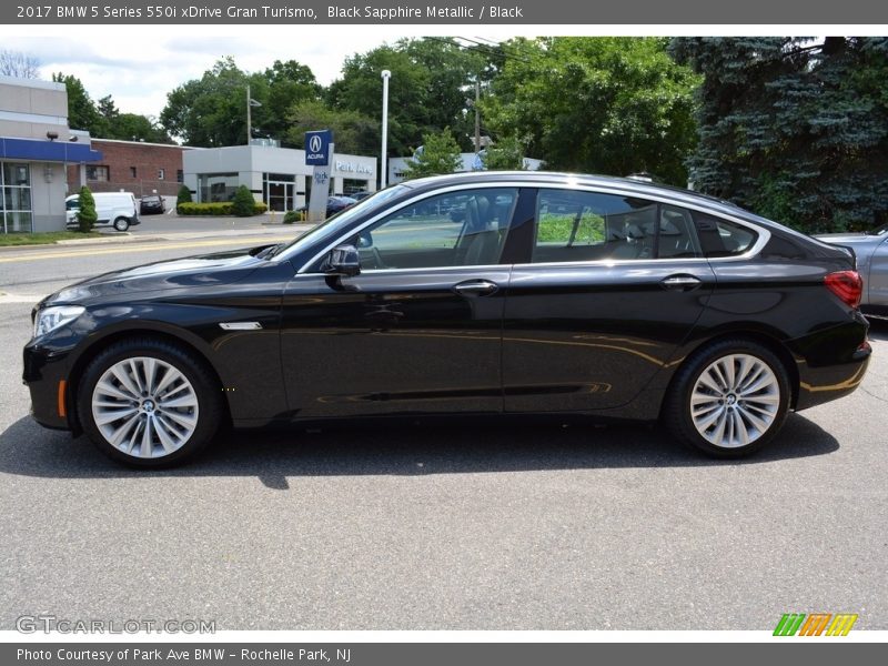 Black Sapphire Metallic / Black 2017 BMW 5 Series 550i xDrive Gran Turismo