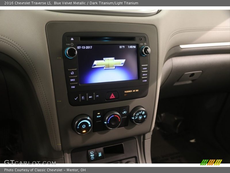 Blue Velvet Metallic / Dark Titanium/Light Titanium 2016 Chevrolet Traverse LS