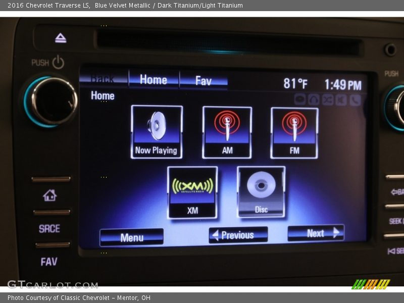 Blue Velvet Metallic / Dark Titanium/Light Titanium 2016 Chevrolet Traverse LS