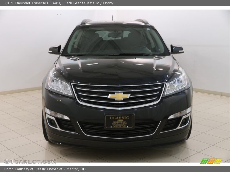 Black Granite Metallic / Ebony 2015 Chevrolet Traverse LT AWD