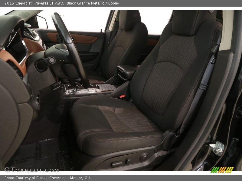 Black Granite Metallic / Ebony 2015 Chevrolet Traverse LT AWD