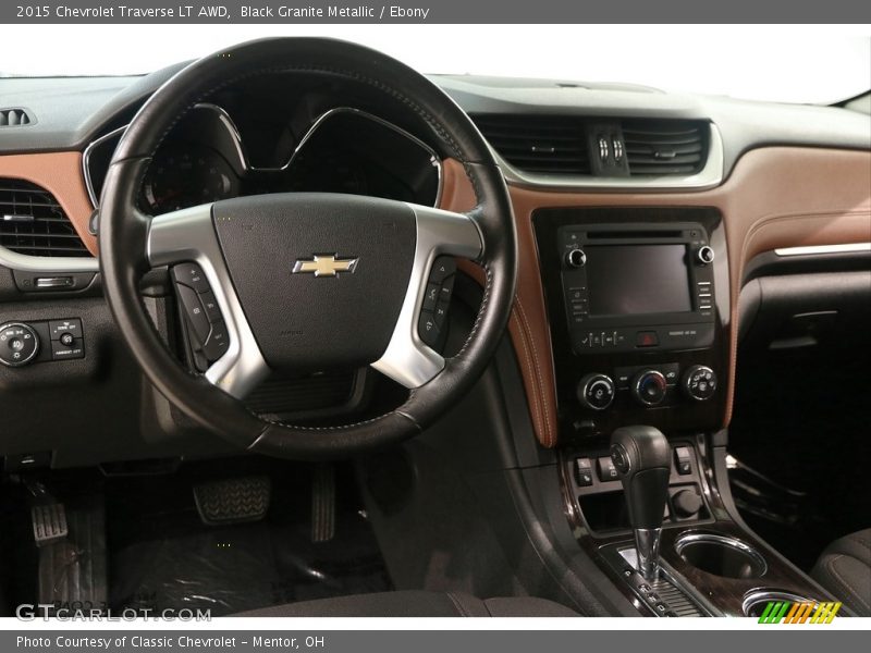 Black Granite Metallic / Ebony 2015 Chevrolet Traverse LT AWD