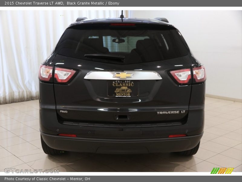 Black Granite Metallic / Ebony 2015 Chevrolet Traverse LT AWD