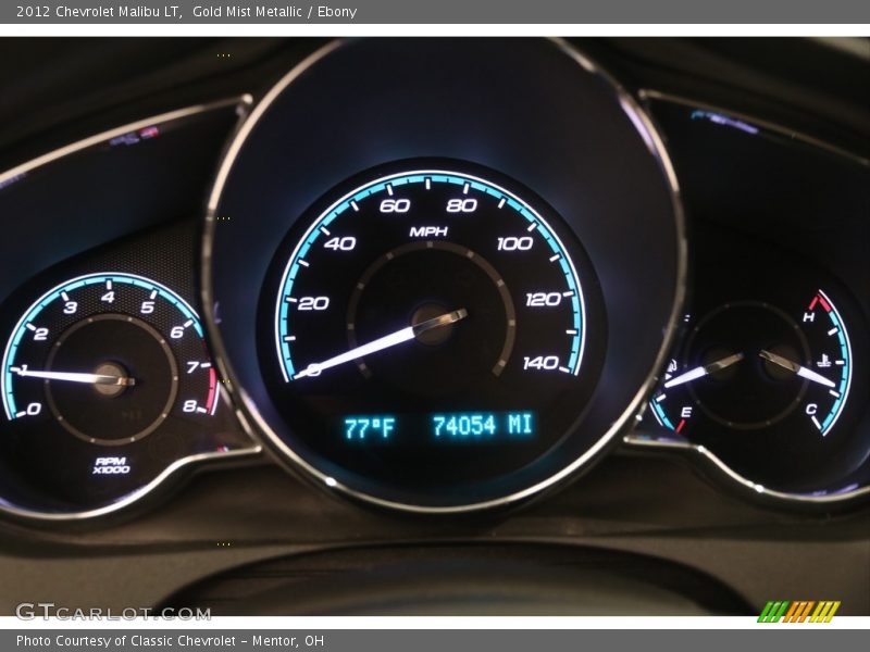 Gold Mist Metallic / Ebony 2012 Chevrolet Malibu LT