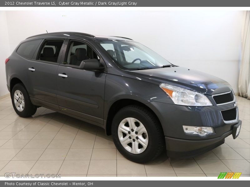 Cyber Gray Metallic / Dark Gray/Light Gray 2012 Chevrolet Traverse LS