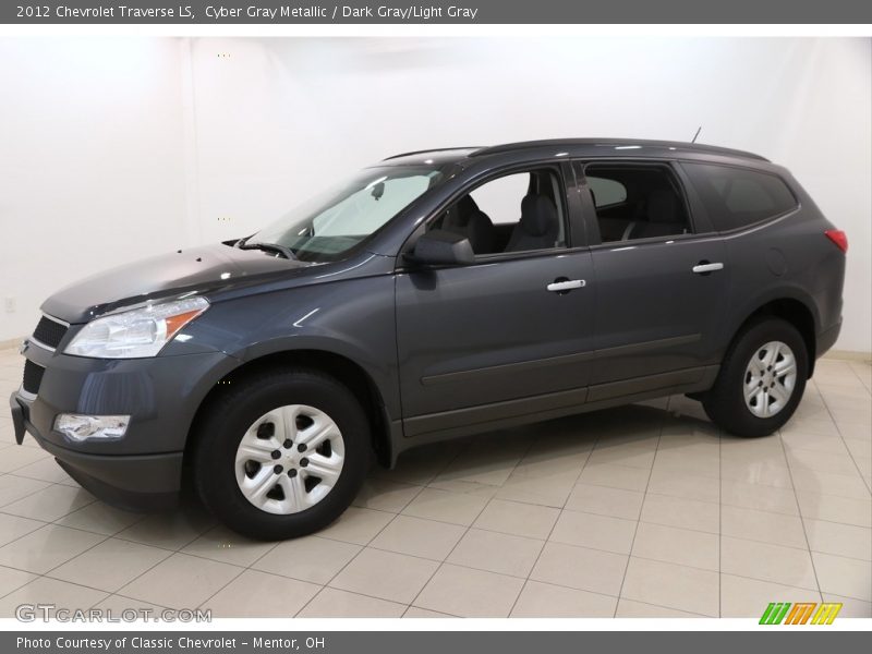 Cyber Gray Metallic / Dark Gray/Light Gray 2012 Chevrolet Traverse LS