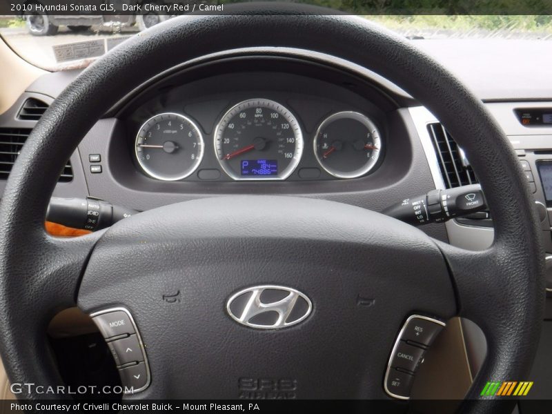 Dark Cherry Red / Camel 2010 Hyundai Sonata GLS