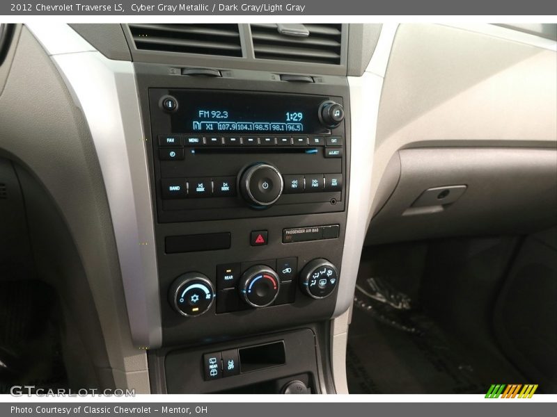 Cyber Gray Metallic / Dark Gray/Light Gray 2012 Chevrolet Traverse LS