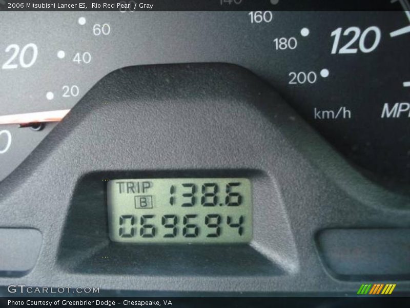 Rio Red Pearl / Gray 2006 Mitsubishi Lancer ES