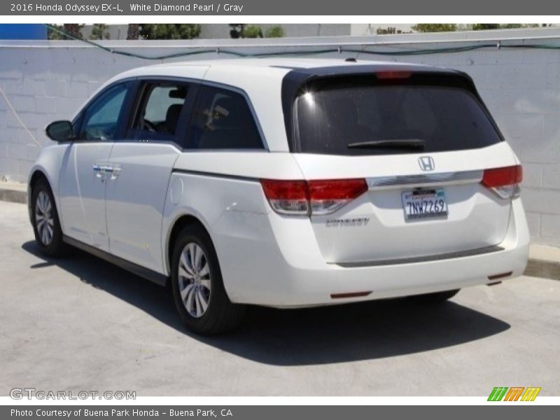 White Diamond Pearl / Gray 2016 Honda Odyssey EX-L