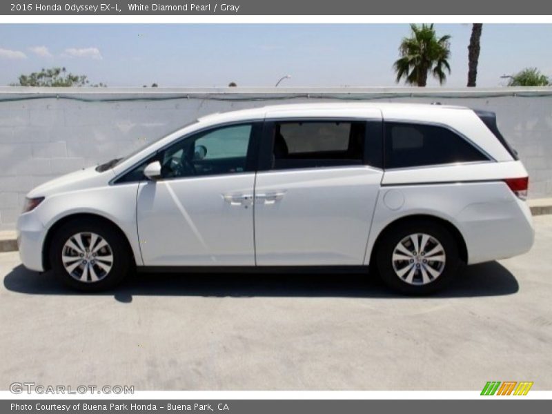 White Diamond Pearl / Gray 2016 Honda Odyssey EX-L