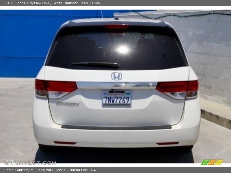 White Diamond Pearl / Gray 2016 Honda Odyssey EX-L