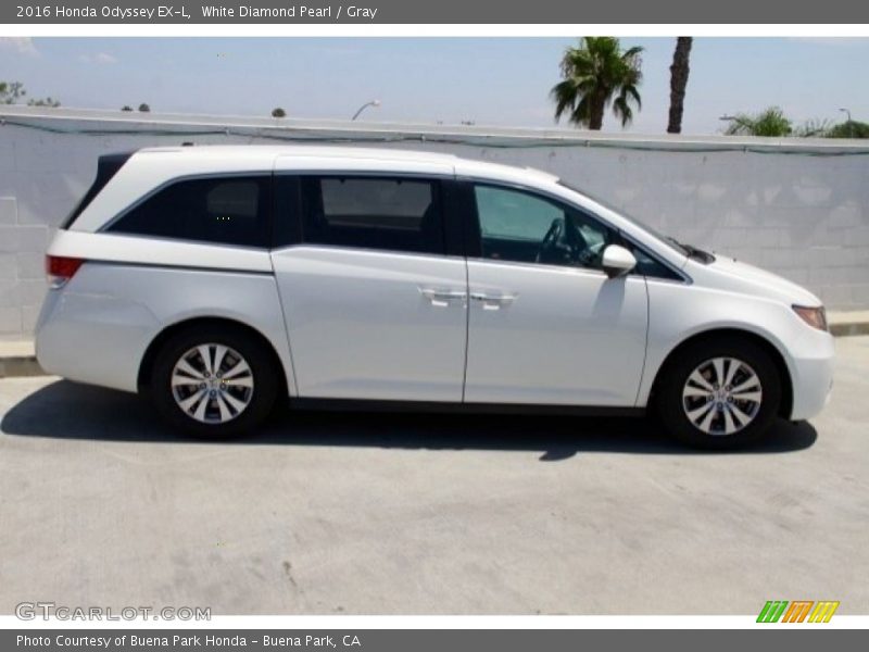 White Diamond Pearl / Gray 2016 Honda Odyssey EX-L