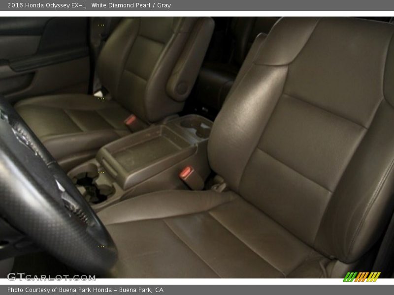 White Diamond Pearl / Gray 2016 Honda Odyssey EX-L