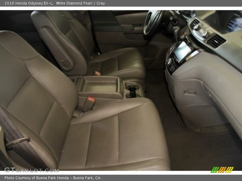White Diamond Pearl / Gray 2016 Honda Odyssey EX-L