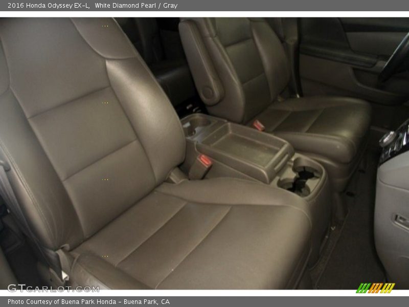 White Diamond Pearl / Gray 2016 Honda Odyssey EX-L