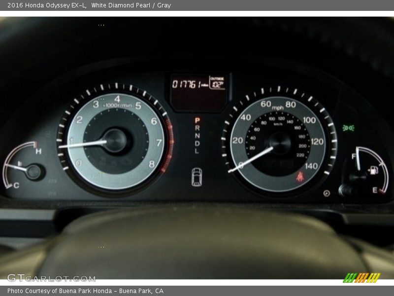 White Diamond Pearl / Gray 2016 Honda Odyssey EX-L