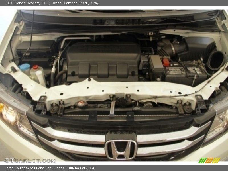 White Diamond Pearl / Gray 2016 Honda Odyssey EX-L