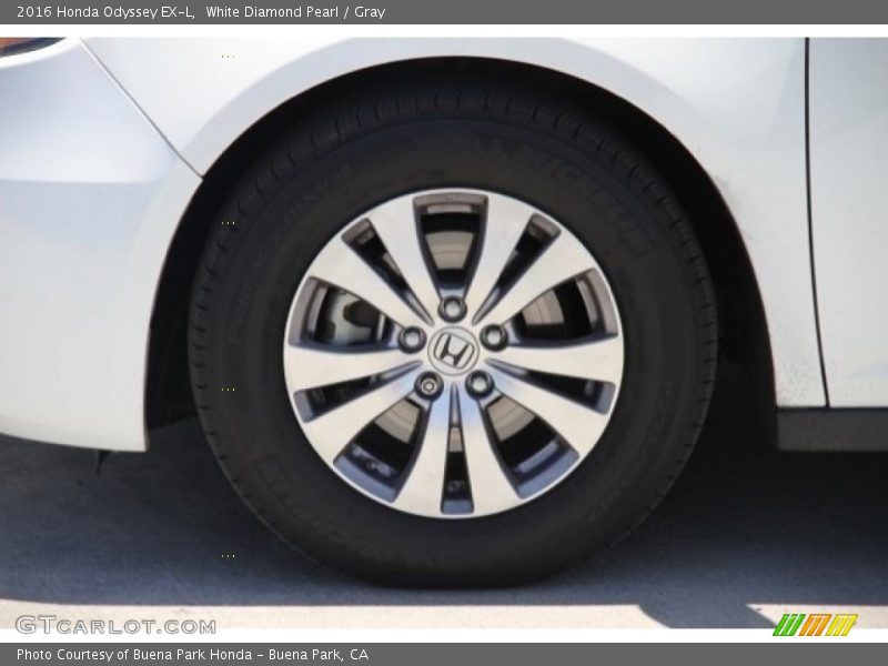 White Diamond Pearl / Gray 2016 Honda Odyssey EX-L