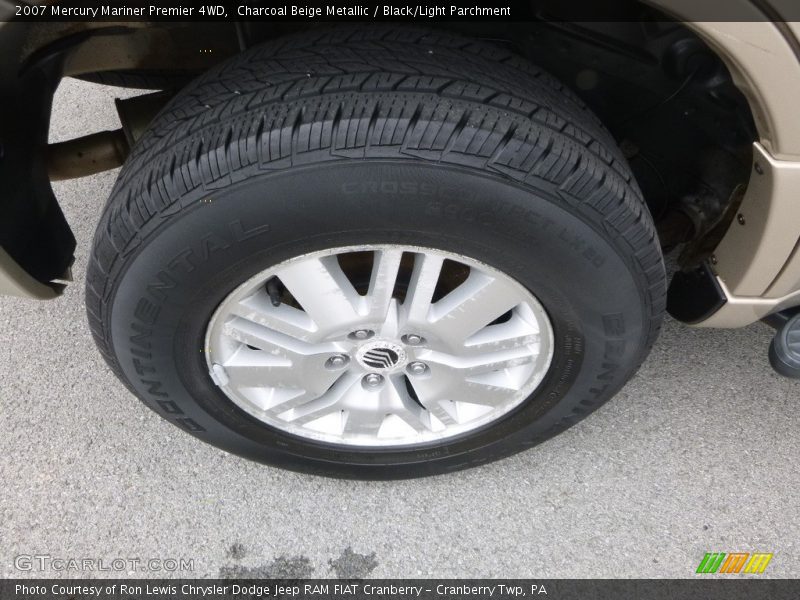 Charcoal Beige Metallic / Black/Light Parchment 2007 Mercury Mariner Premier 4WD