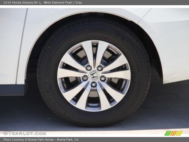 White Diamond Pearl / Gray 2016 Honda Odyssey EX-L