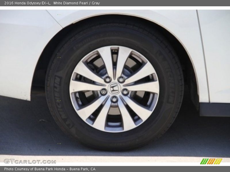 White Diamond Pearl / Gray 2016 Honda Odyssey EX-L