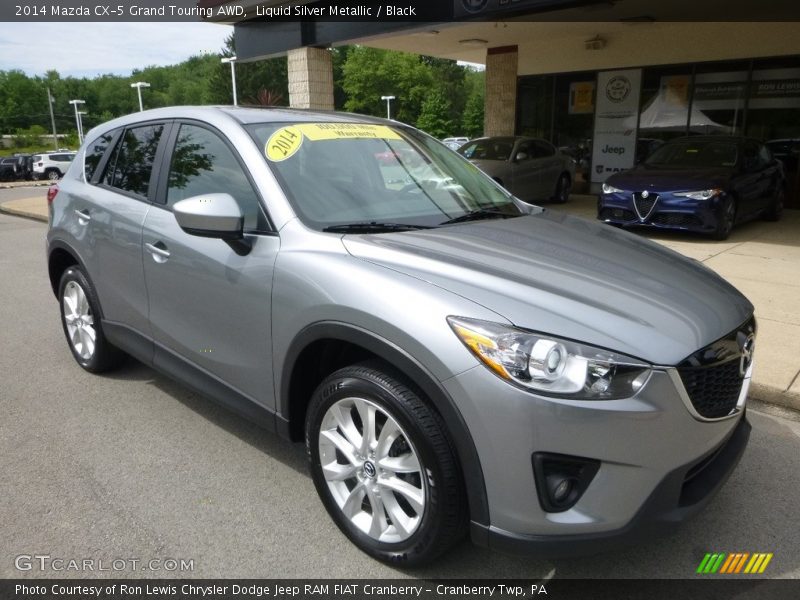 Liquid Silver Metallic / Black 2014 Mazda CX-5 Grand Touring AWD