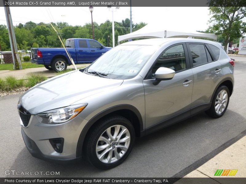 Liquid Silver Metallic / Black 2014 Mazda CX-5 Grand Touring AWD