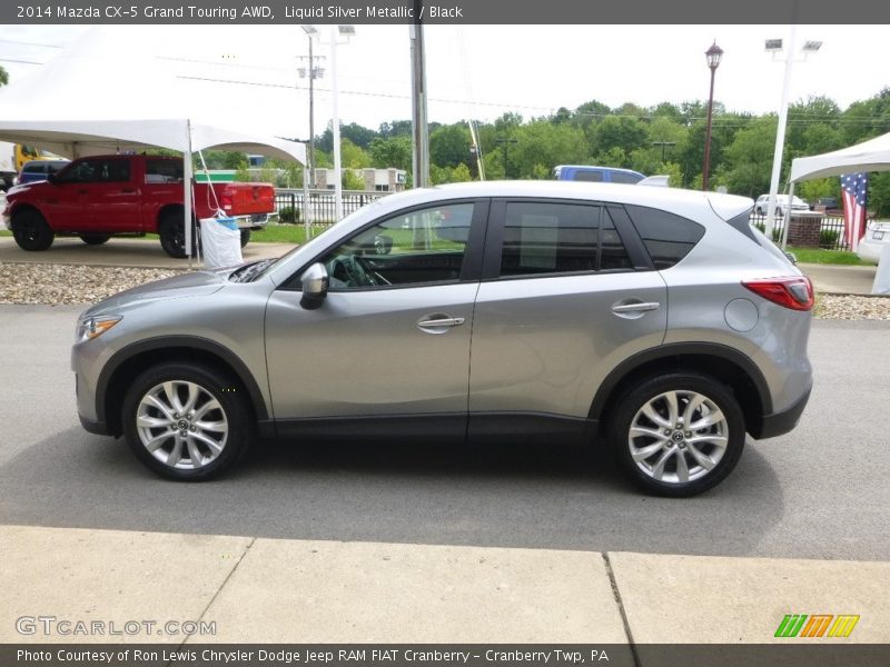 Liquid Silver Metallic / Black 2014 Mazda CX-5 Grand Touring AWD